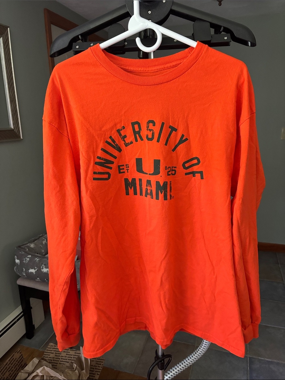 University of Miami Long Sleeve Tee - Orange
